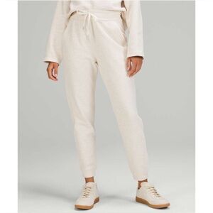 EUC LULULEMON Ribbed High-Rise Jogger 25" *7/8 Length Heathered White Opal 2